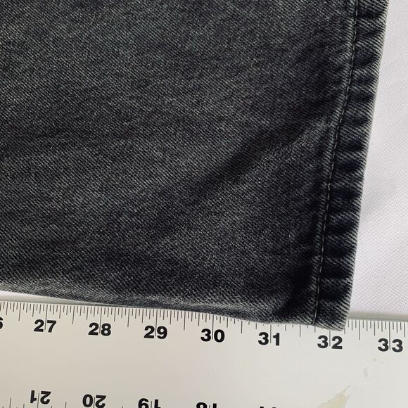 Levis 505 Jean Men 38x34 Black Denim Straight Leg Regular Fit 100% Cotton Street - Picture 6 of 7